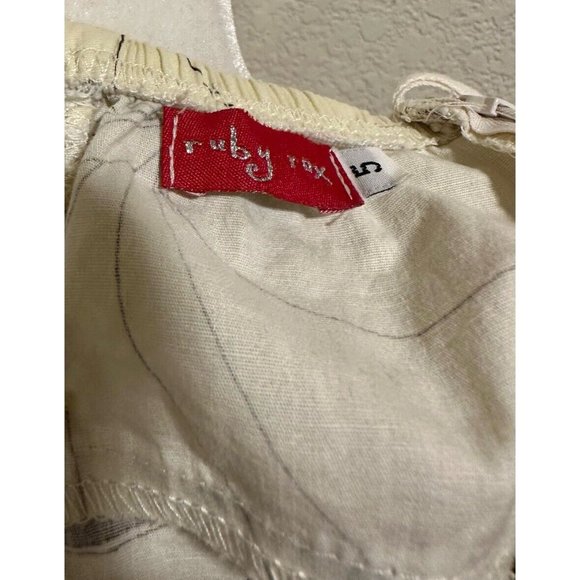 Ruby Rox Vintage 90s Y2K Cream/brown Halter Summer Dress - Picture 7 of 7